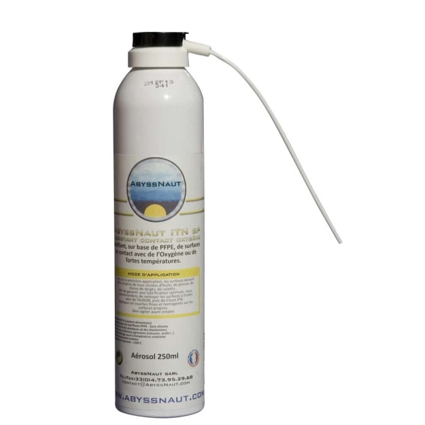 Aerosol lubrifiant compatible oxygène pur